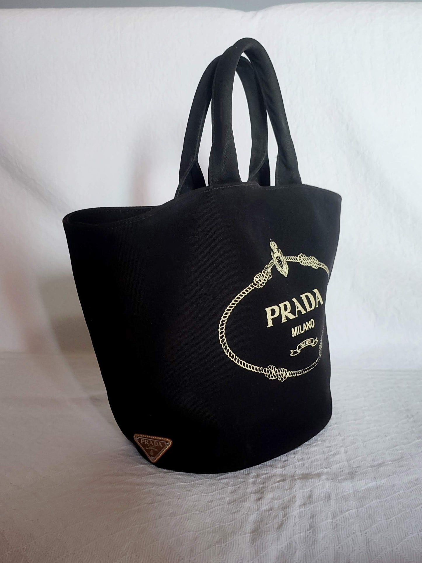Prada Shopper Canvas con Pochette