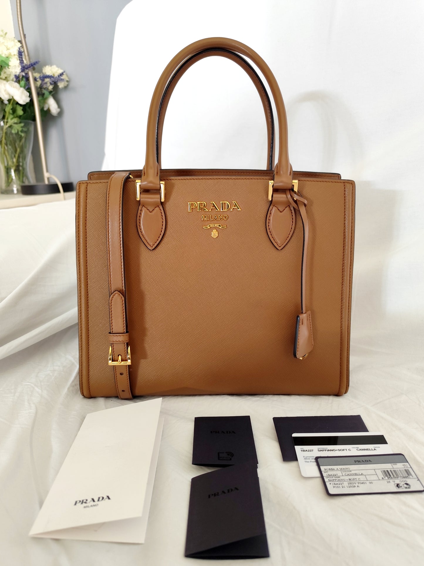 Prada Saffiano Cannella