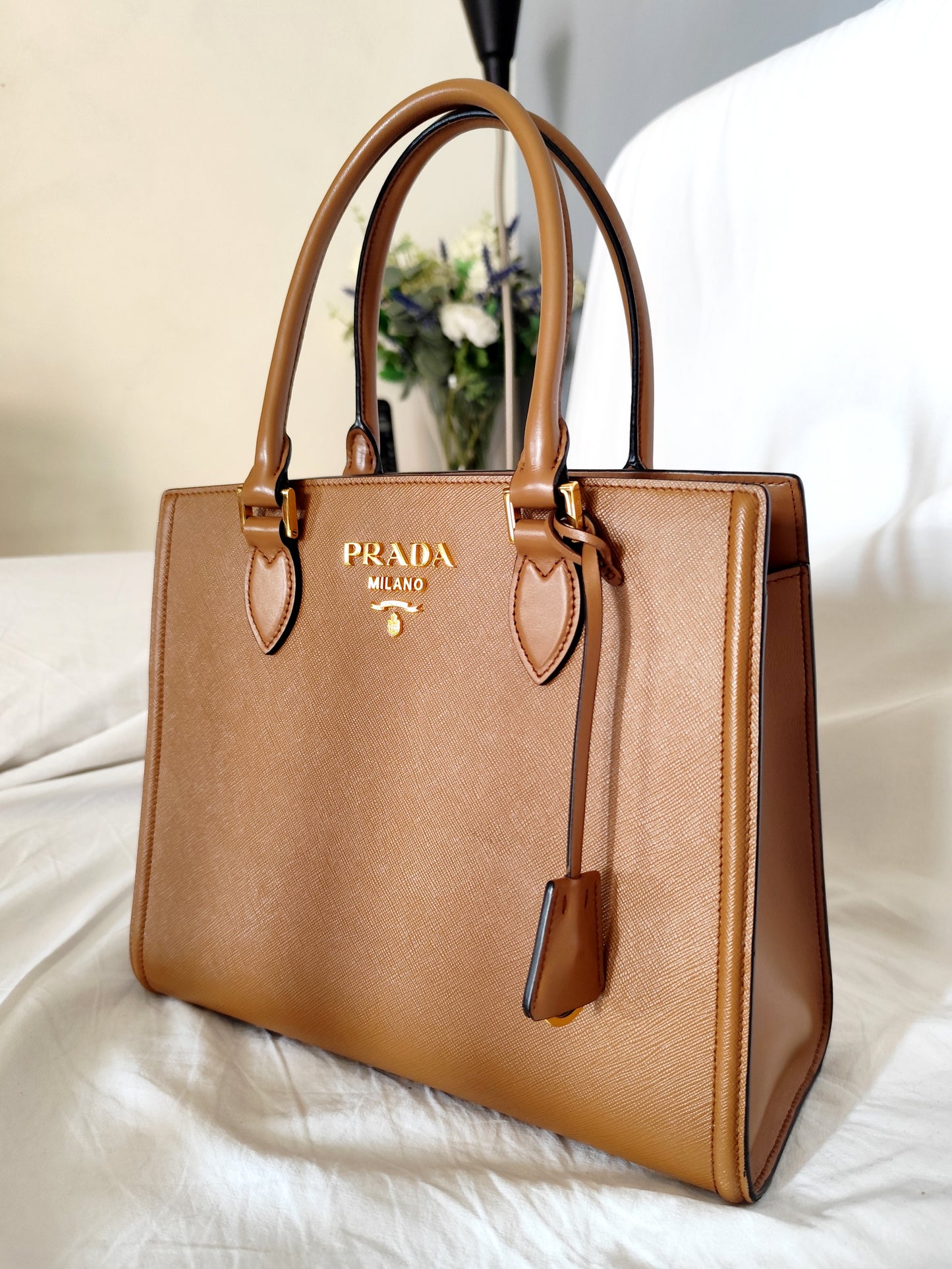 Prada Saffiano Cannella