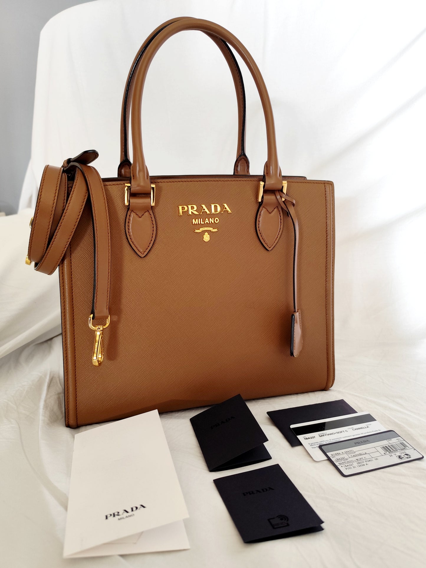 Prada Saffiano Cannella