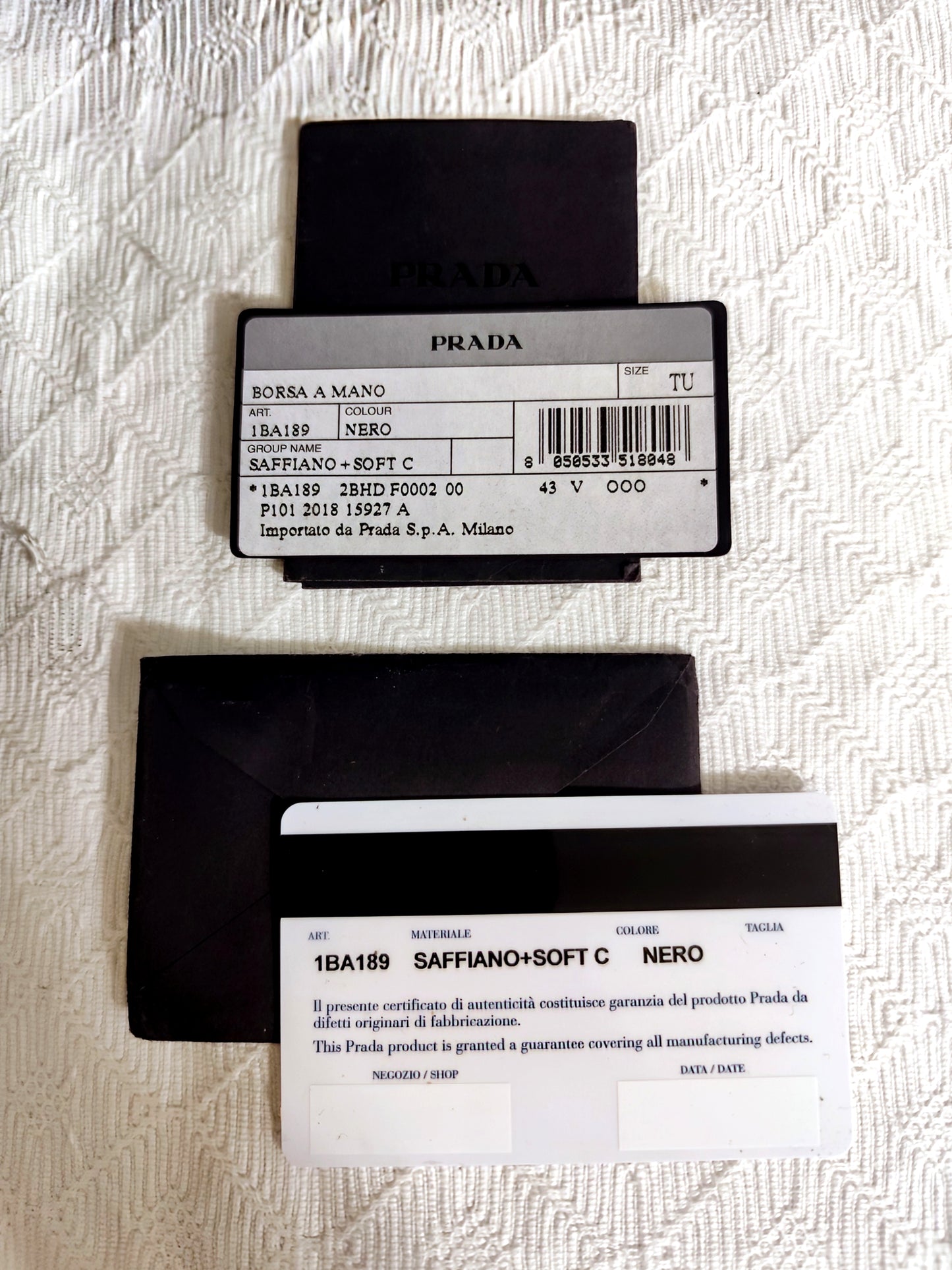 Prada Saffiano Soft C Nera