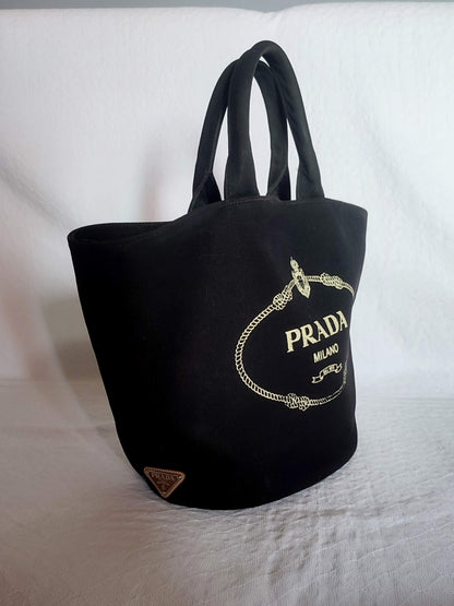 Prada Shopper Canvas con Pochette