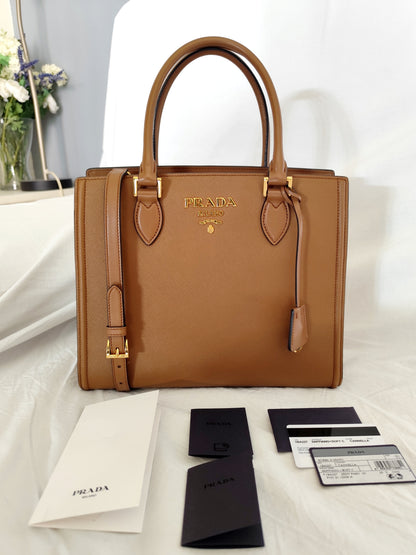 Prada Saffiano Cannella